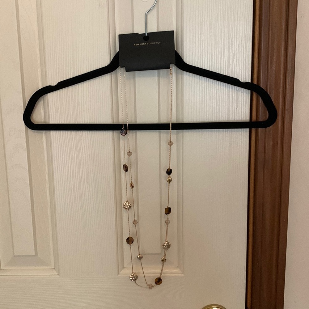 Long double layered necklace from New York and Company gold tone